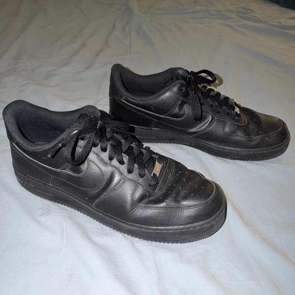 Nike Air Force 1 '07 - Black Men's Size 15 - Picture 6 of 8